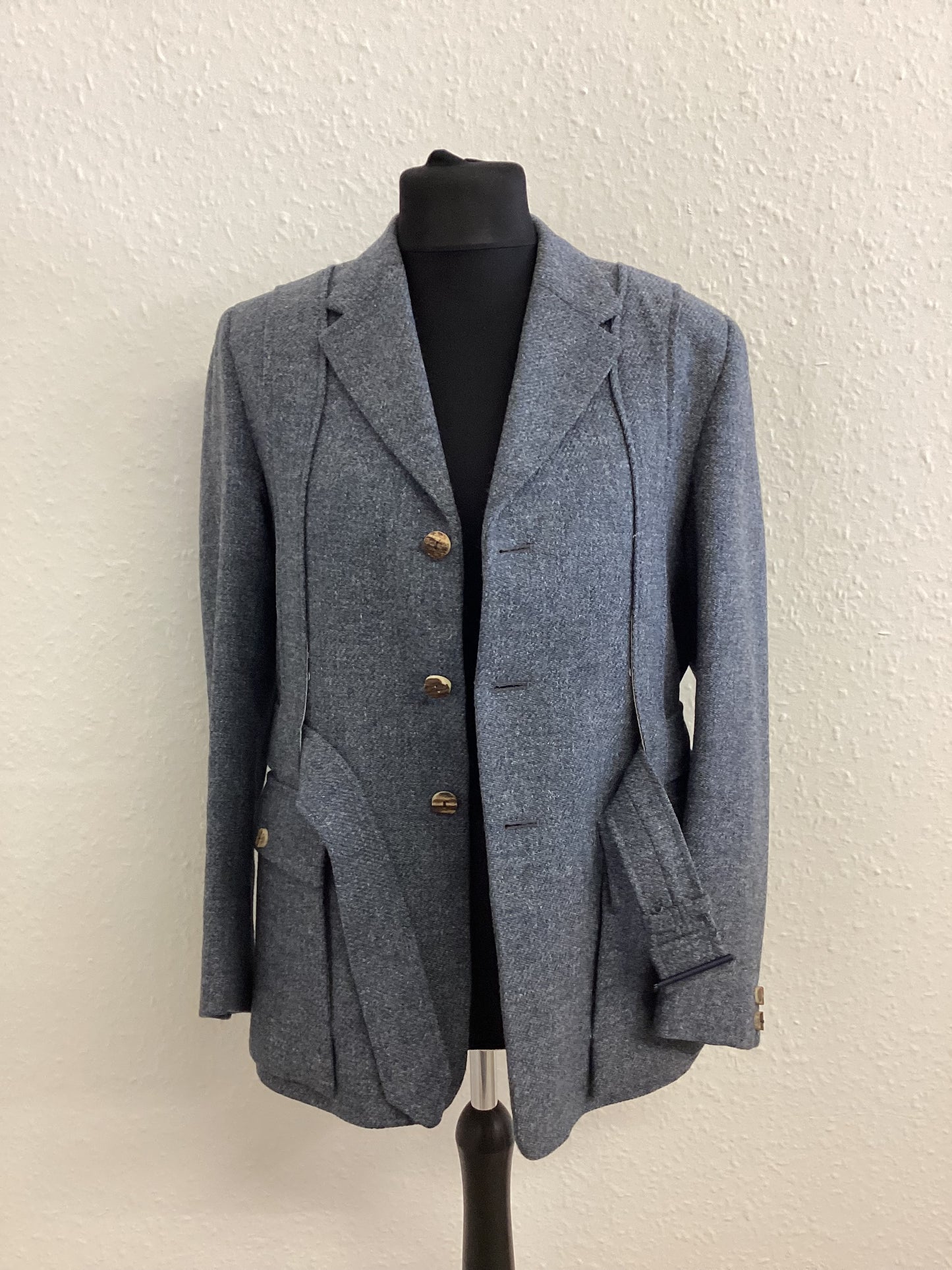 Islay Woollen Mill Blue Tweed Hunting Jacket - Pure New Wool - 42 inch chest