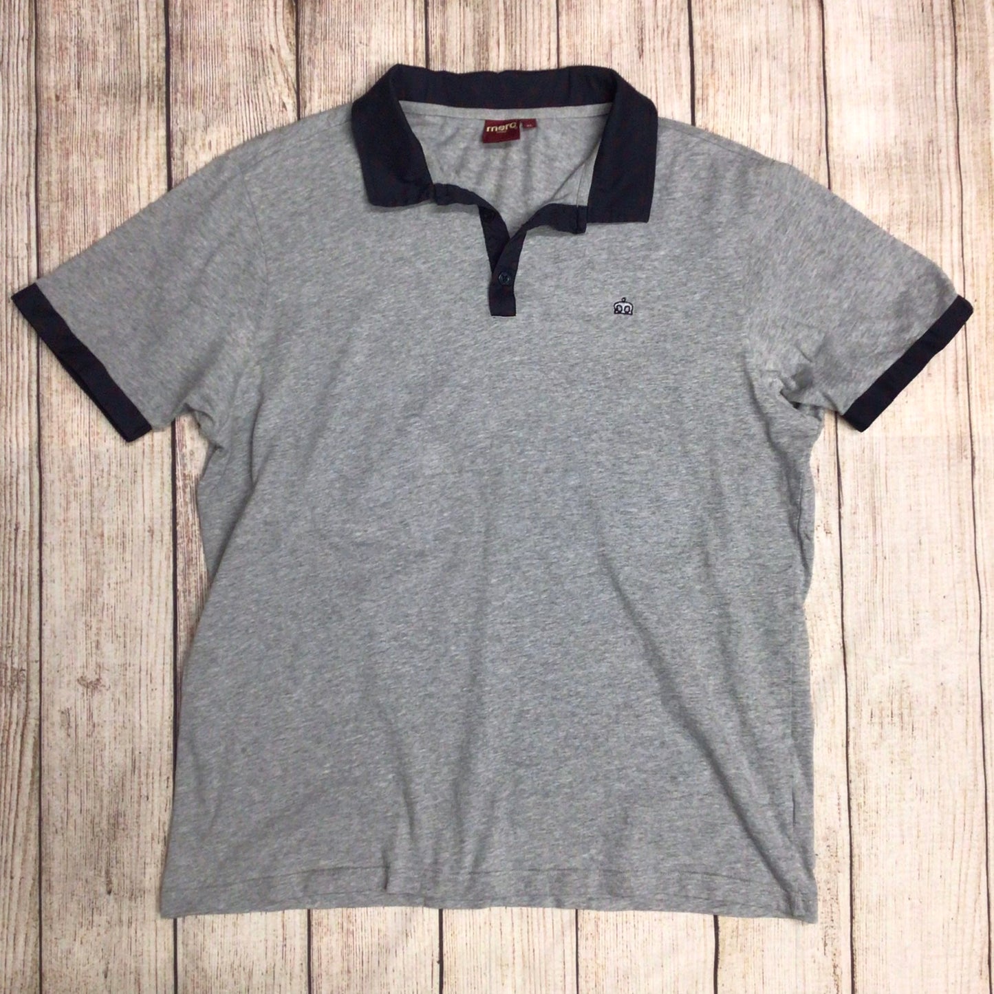 Merc London Arundel Grey 100% Cotton Polo Shirt Size XL