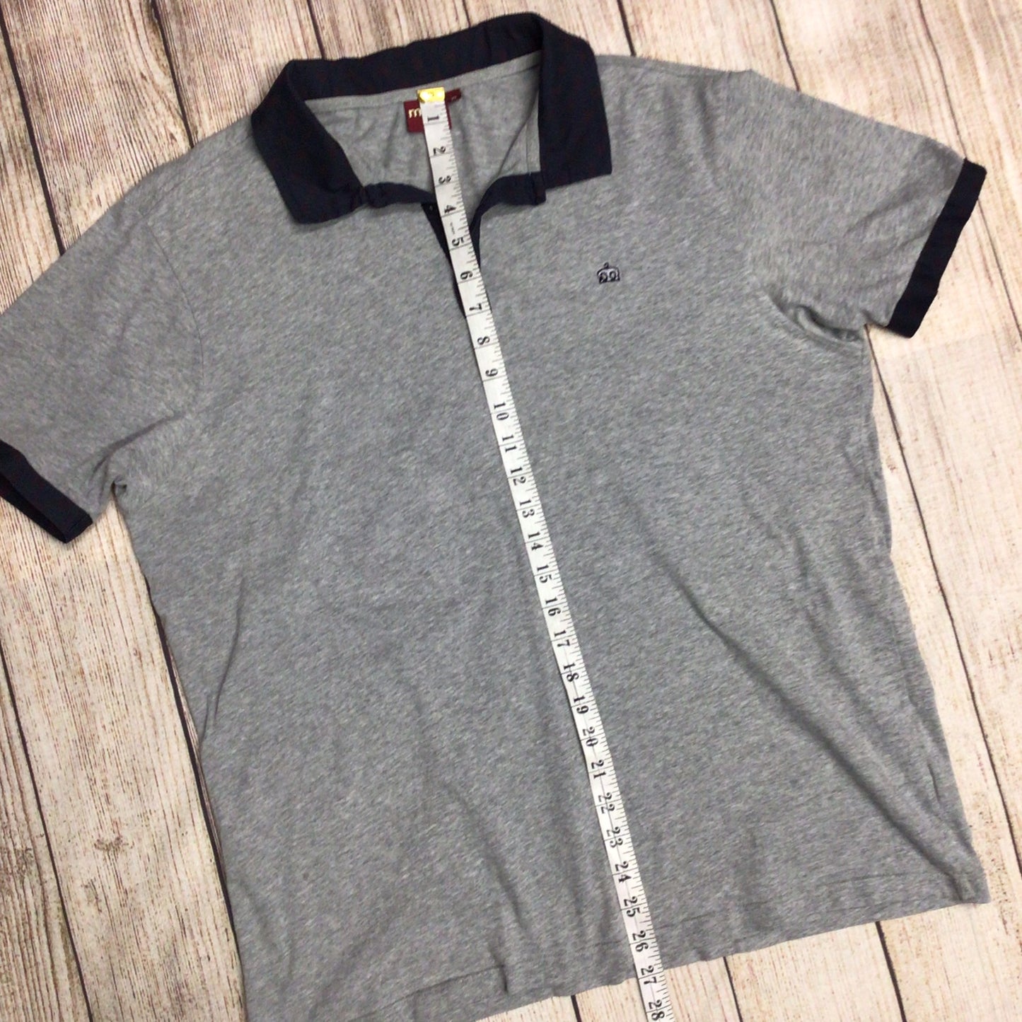 Merc London Arundel Grey 100% Cotton Polo Shirt Size XL