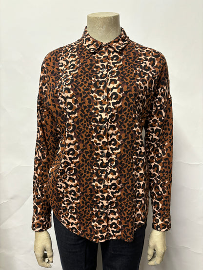 Scotch and Soda Leopard Print Cotton Blouse XS