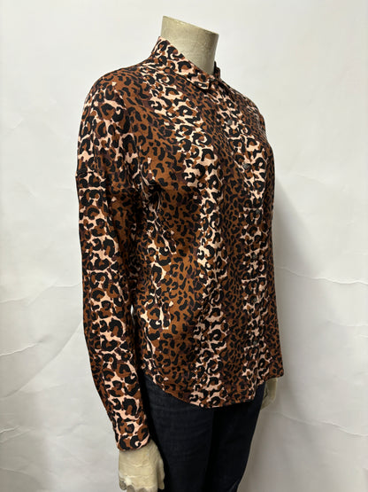 Scotch and Soda Leopard Print Cotton Blouse XS