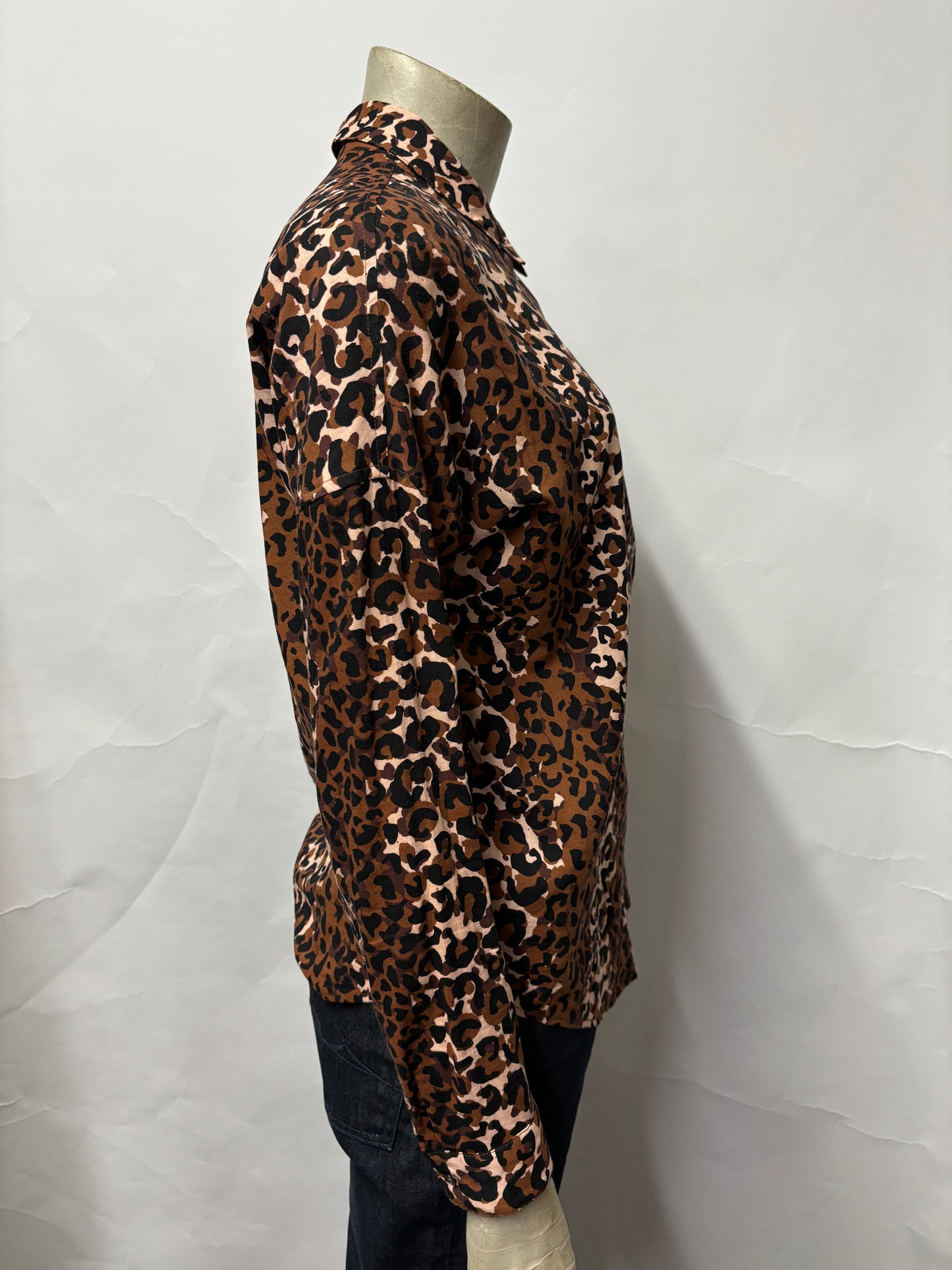 Scotch and Soda Leopard Print Cotton Blouse XS