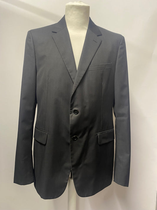 Prada Black Check Men's Suit Jacket 54R