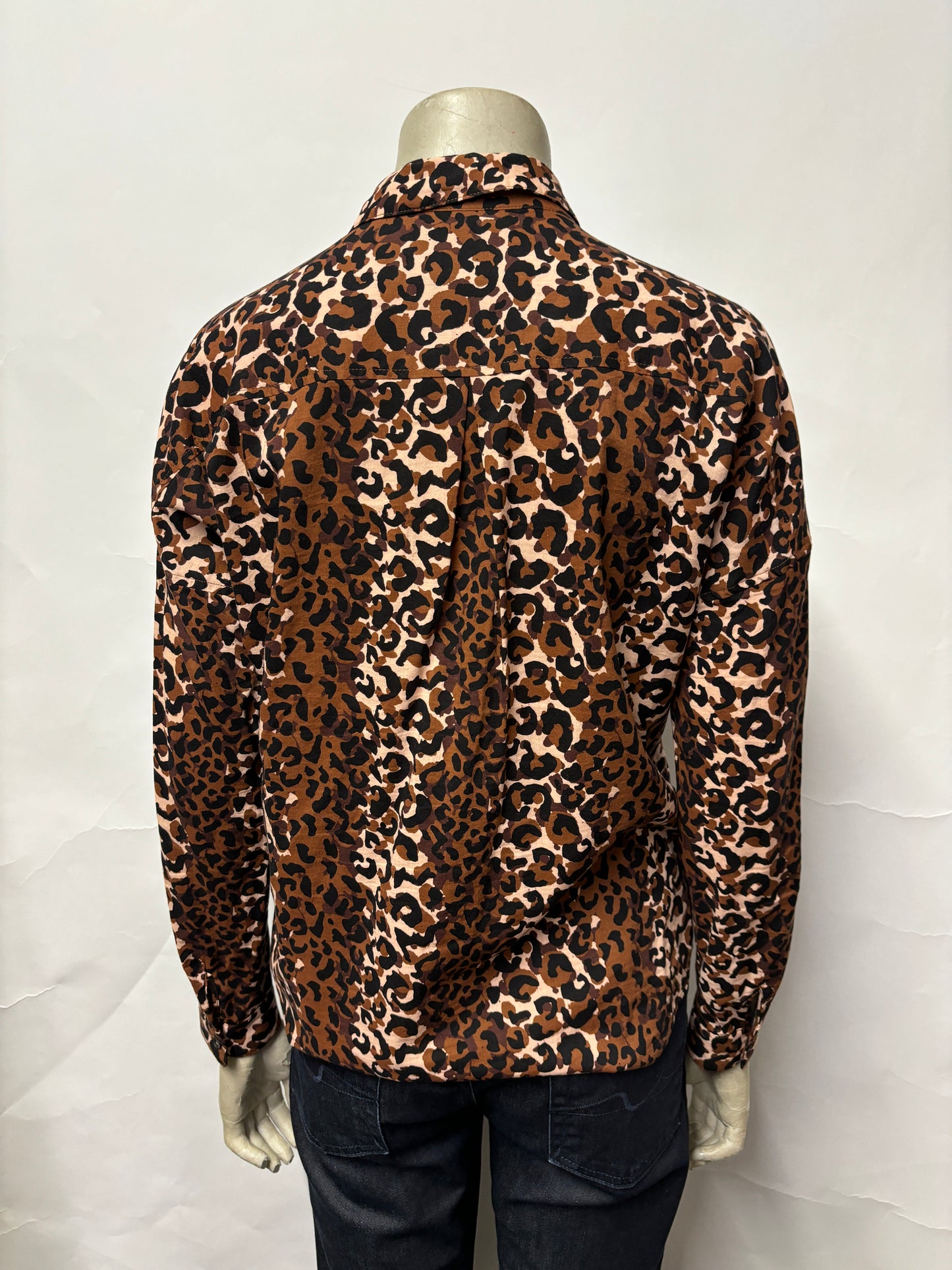 Scotch and Soda Leopard Print Cotton Blouse XS