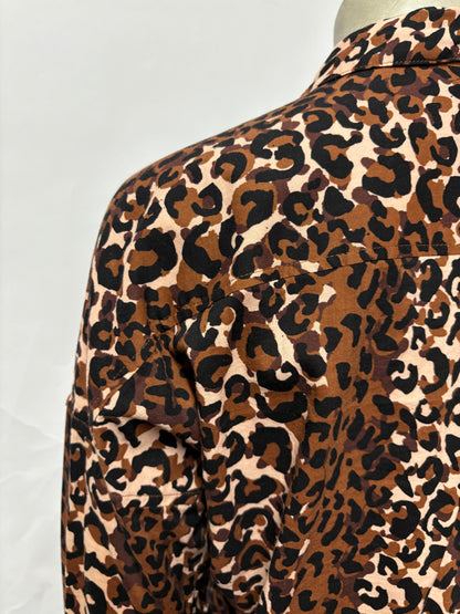 Scotch and Soda Leopard Print Cotton Blouse XS