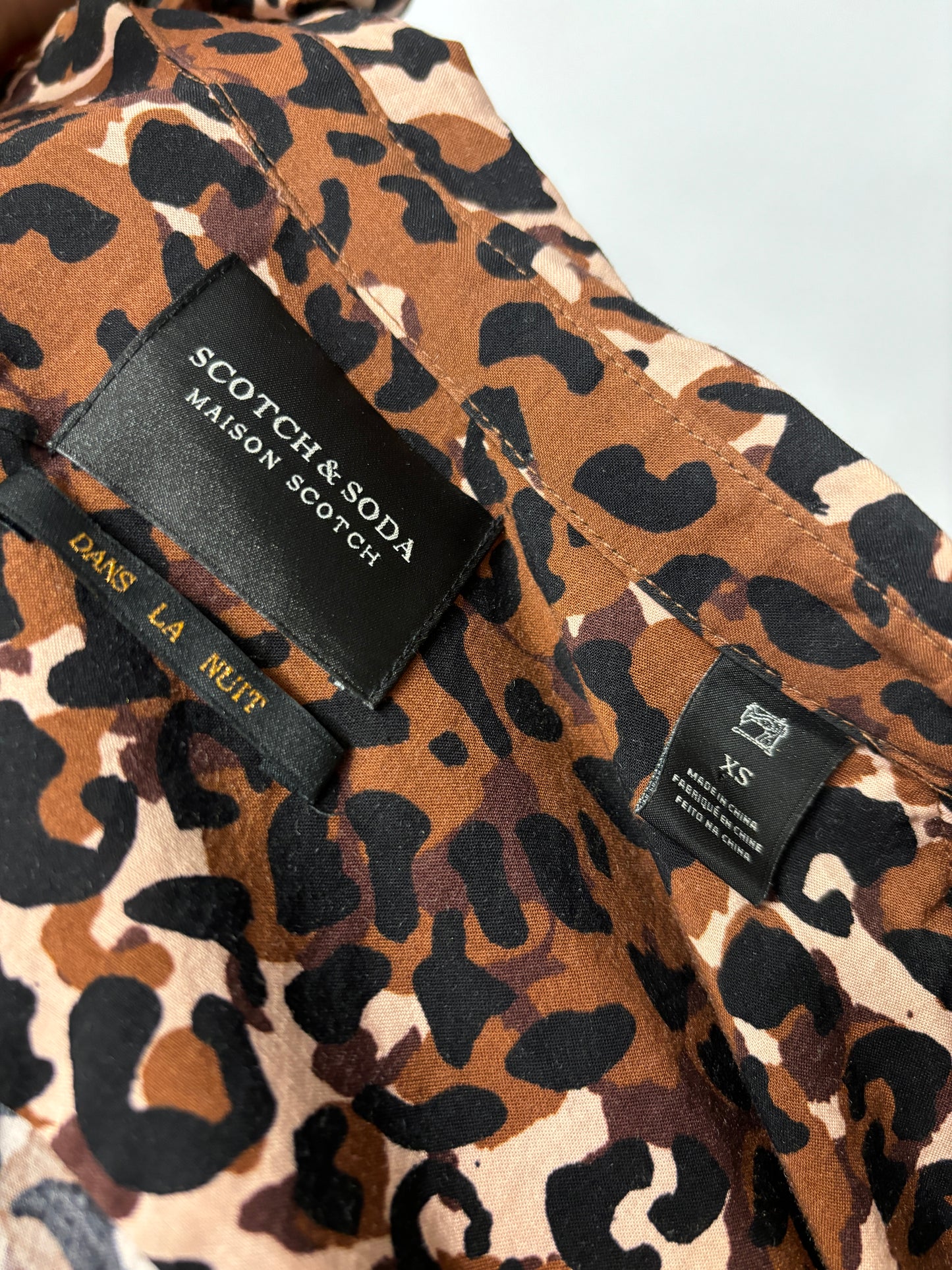 Scotch and Soda Leopard Print Cotton Blouse XS