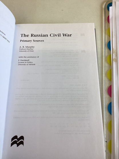 The Russian Civil War Primary Sources A B Murphy