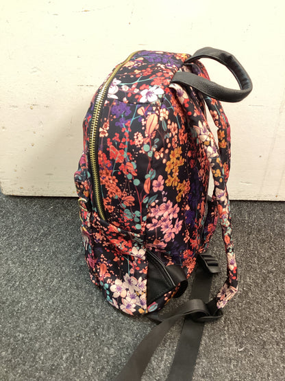 New Steve Madden Backpack, Black with floral pattern
