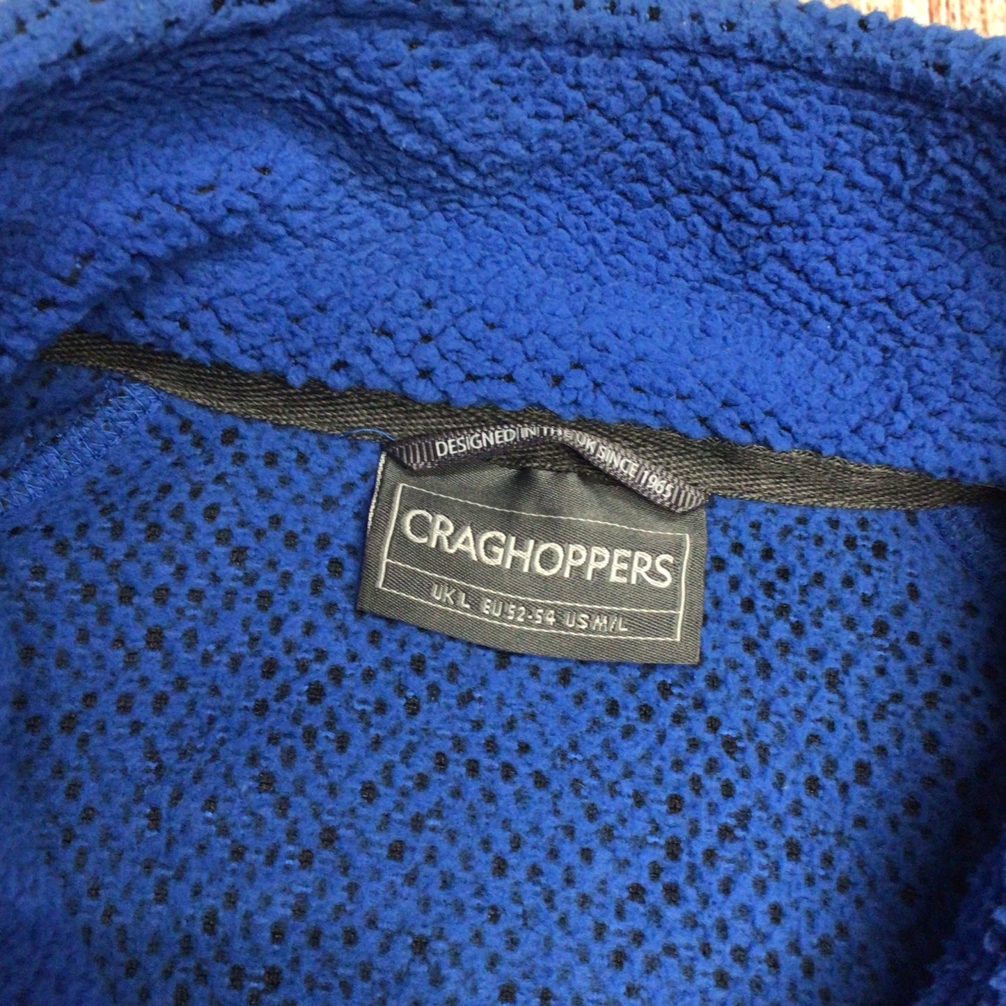 Craghoppers Blue Full Zip Fleece Size L