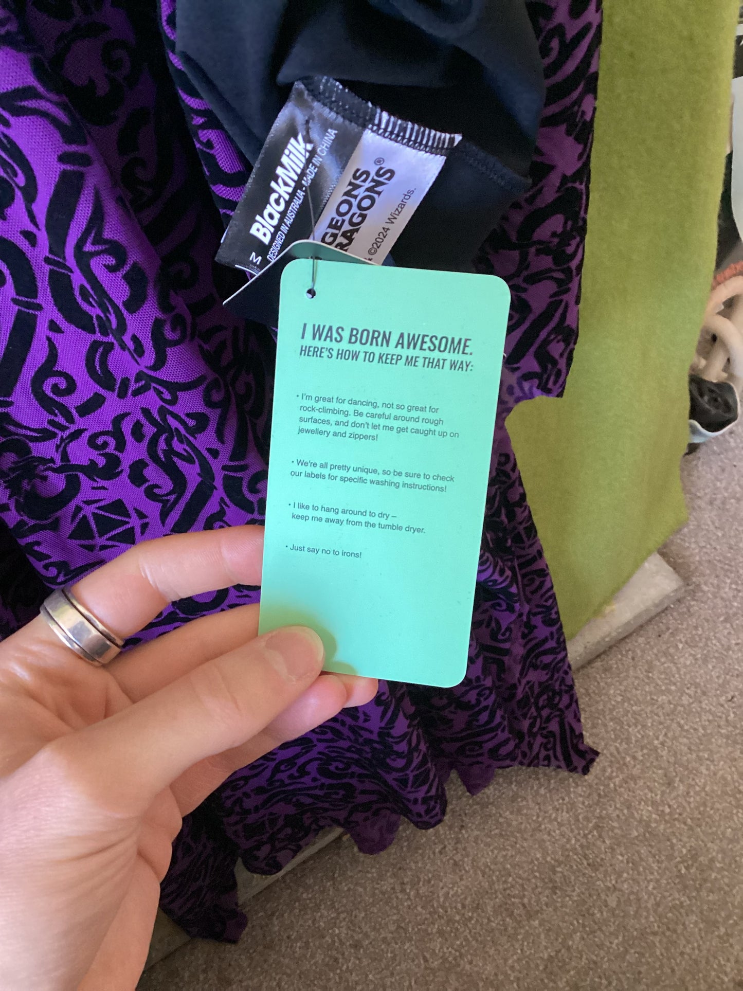 BlackMilk Purple Dungeons and Dragons Dress Size M