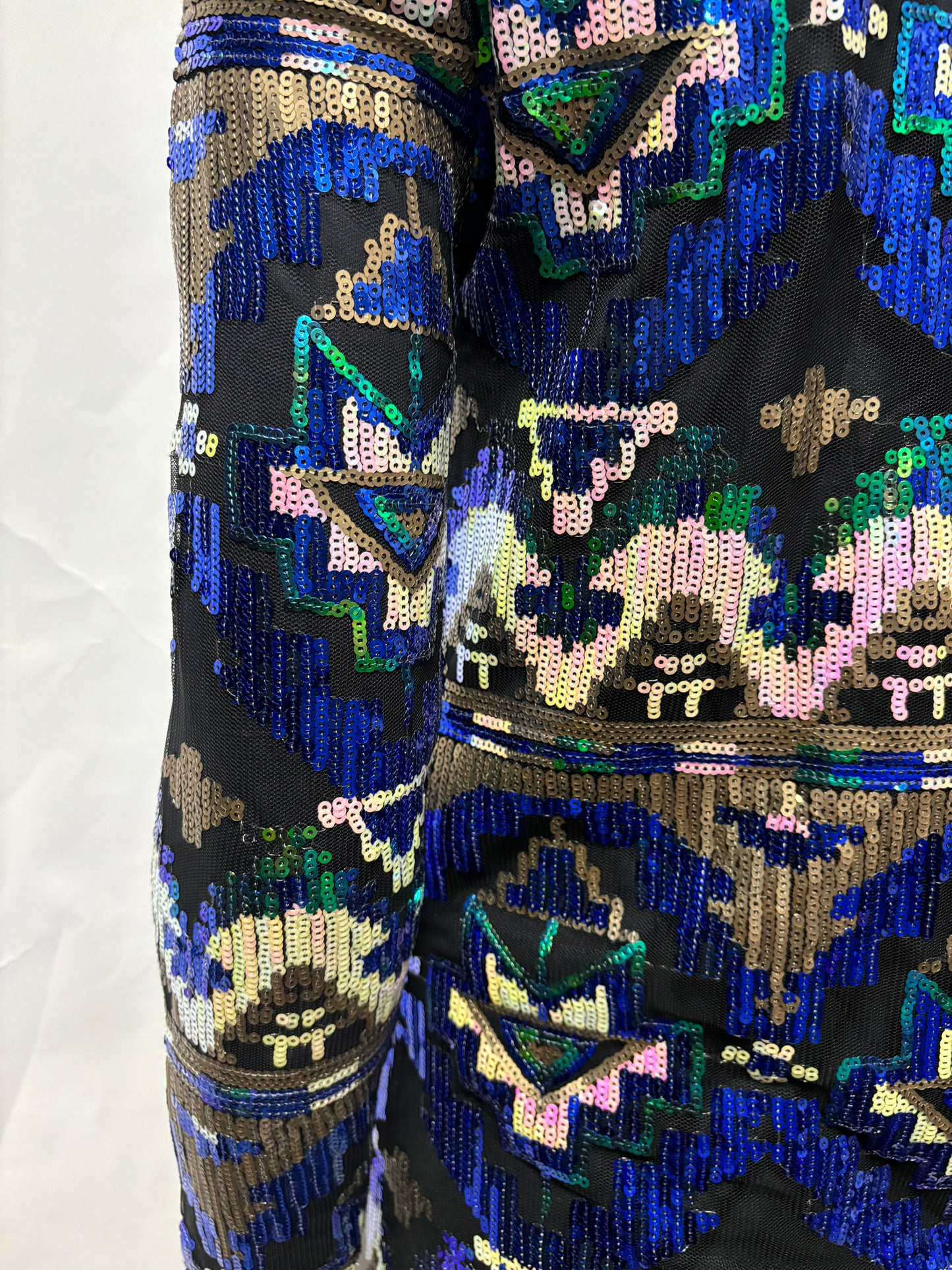 Zara Aztec Sequin Mini Dress Small