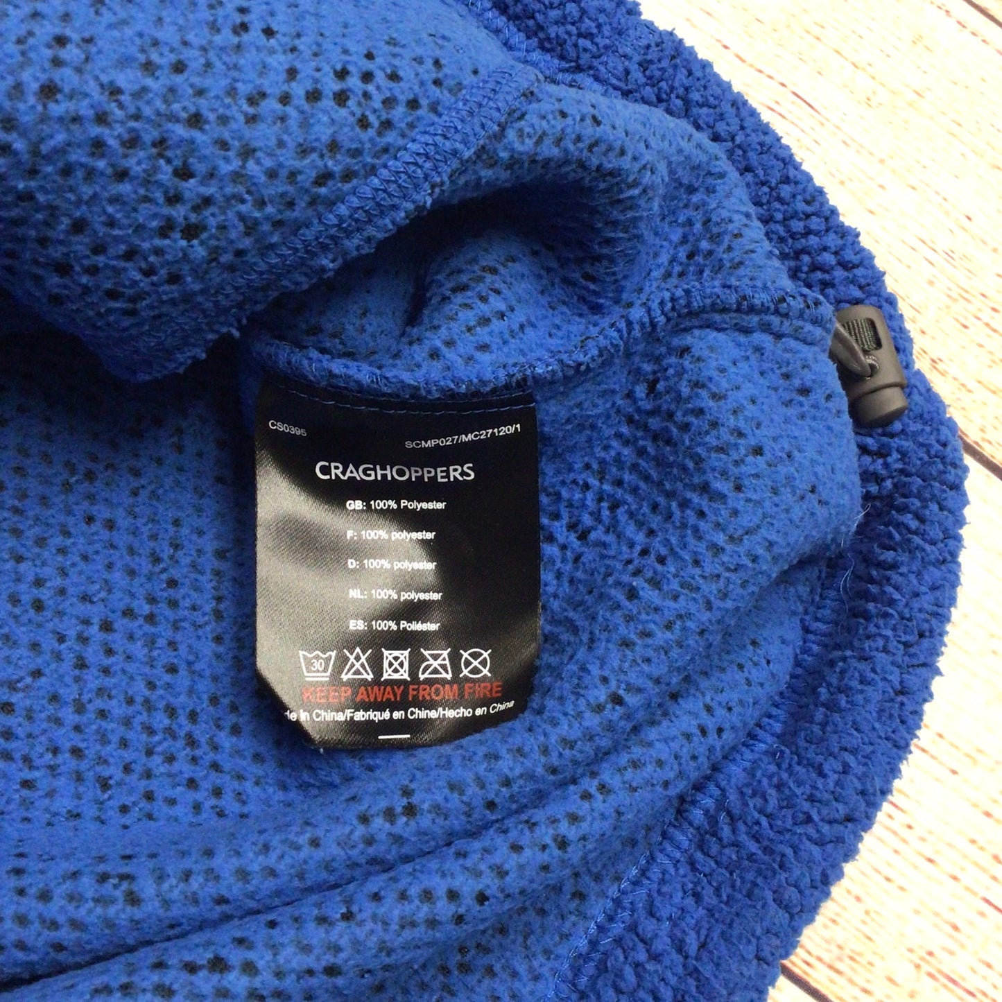 Craghoppers Blue Full Zip Fleece Size L