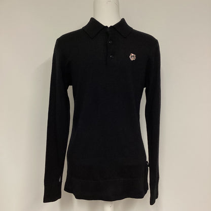 Ted Baker Black 100% Wool Long Sleeve Top Size M (3 on label)