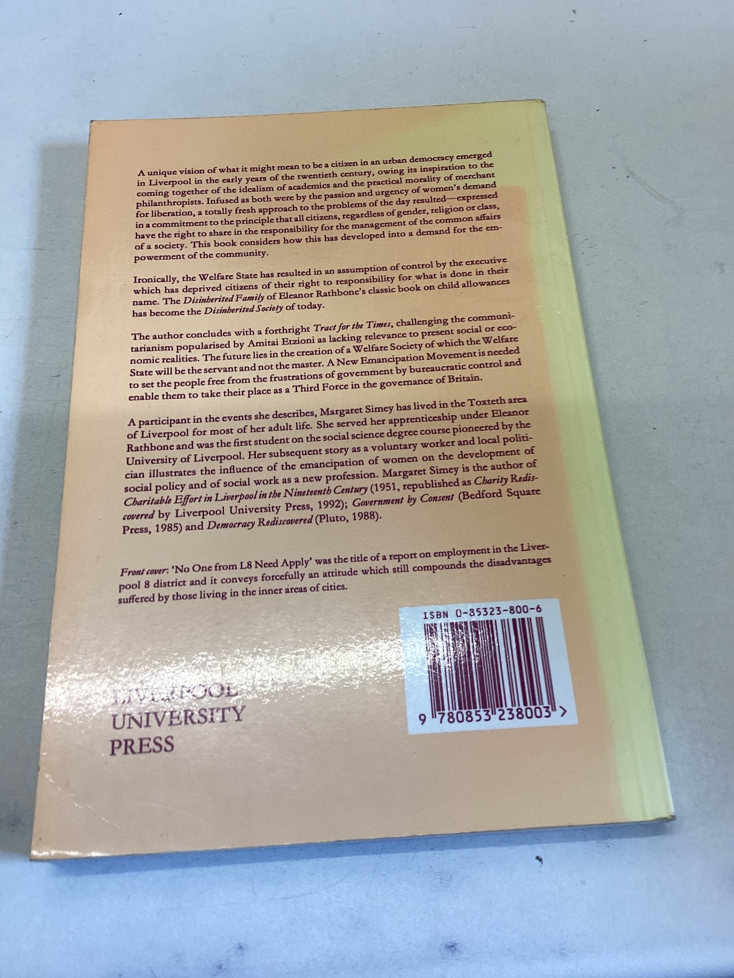 The Disinherited Society Margaret Simey