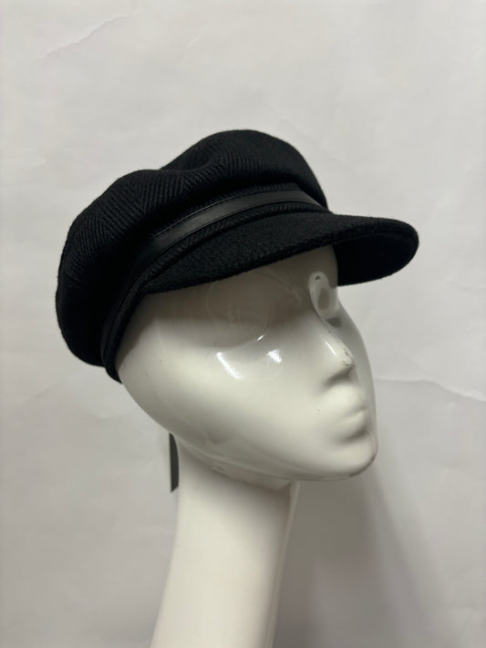 Mint Velvet Black Baker Boy Cap BNWT