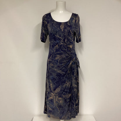 Ralph Lauren Blue Floral Midi Summer Dress Size M