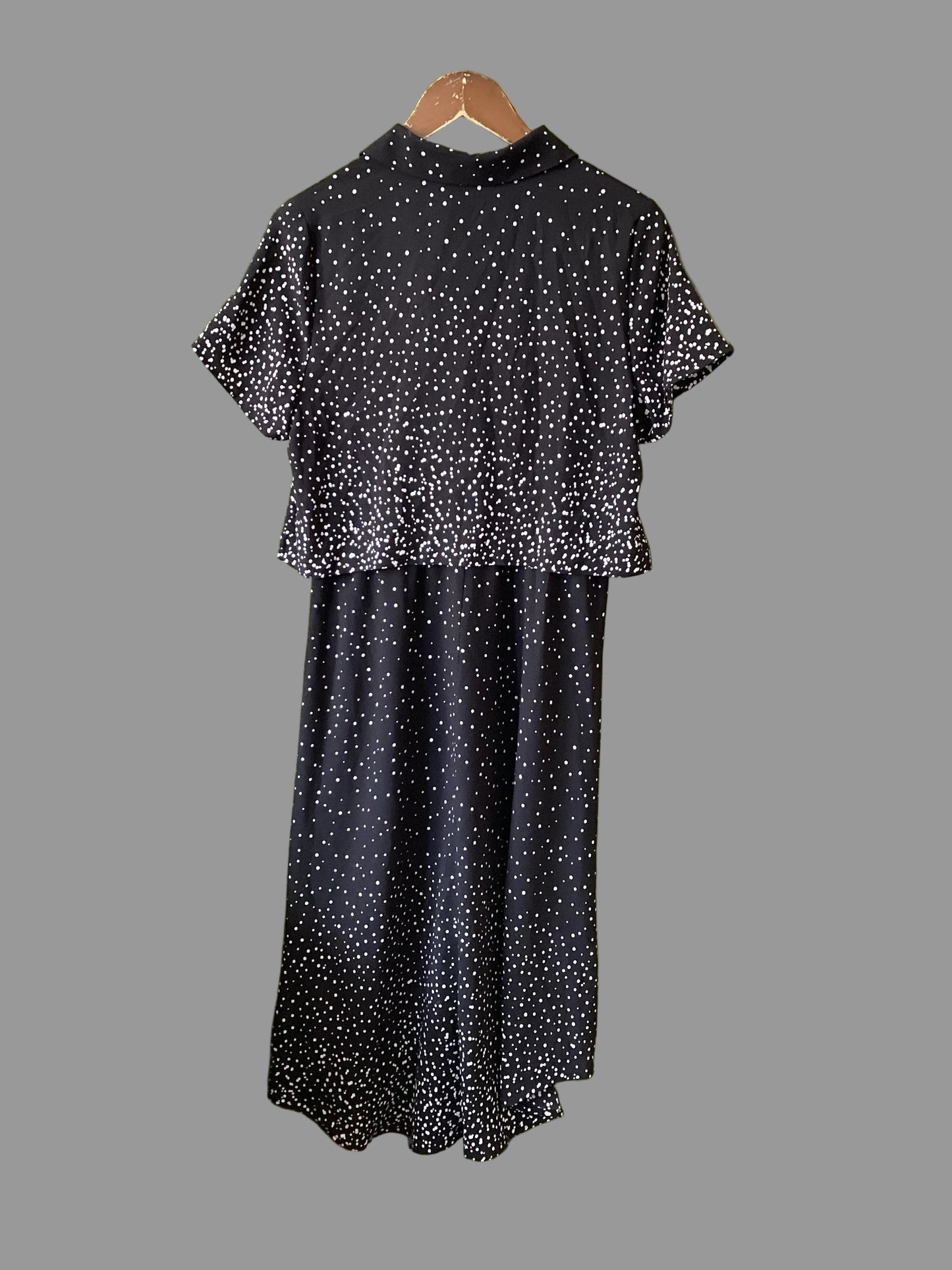 DKNY Spotted Black Dress Size 12/14