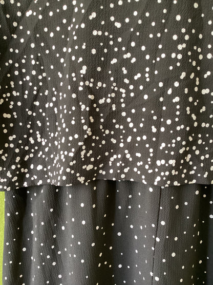 DKNY Spotted Black Dress Size 12/14