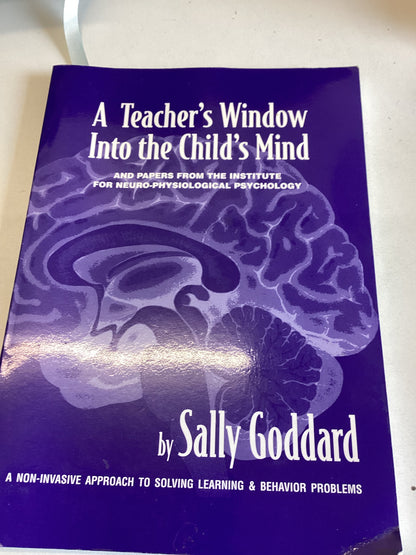 A Teachers Window Into The Childs Mind and Papers From The Institute For Neuro Physiological Psychology