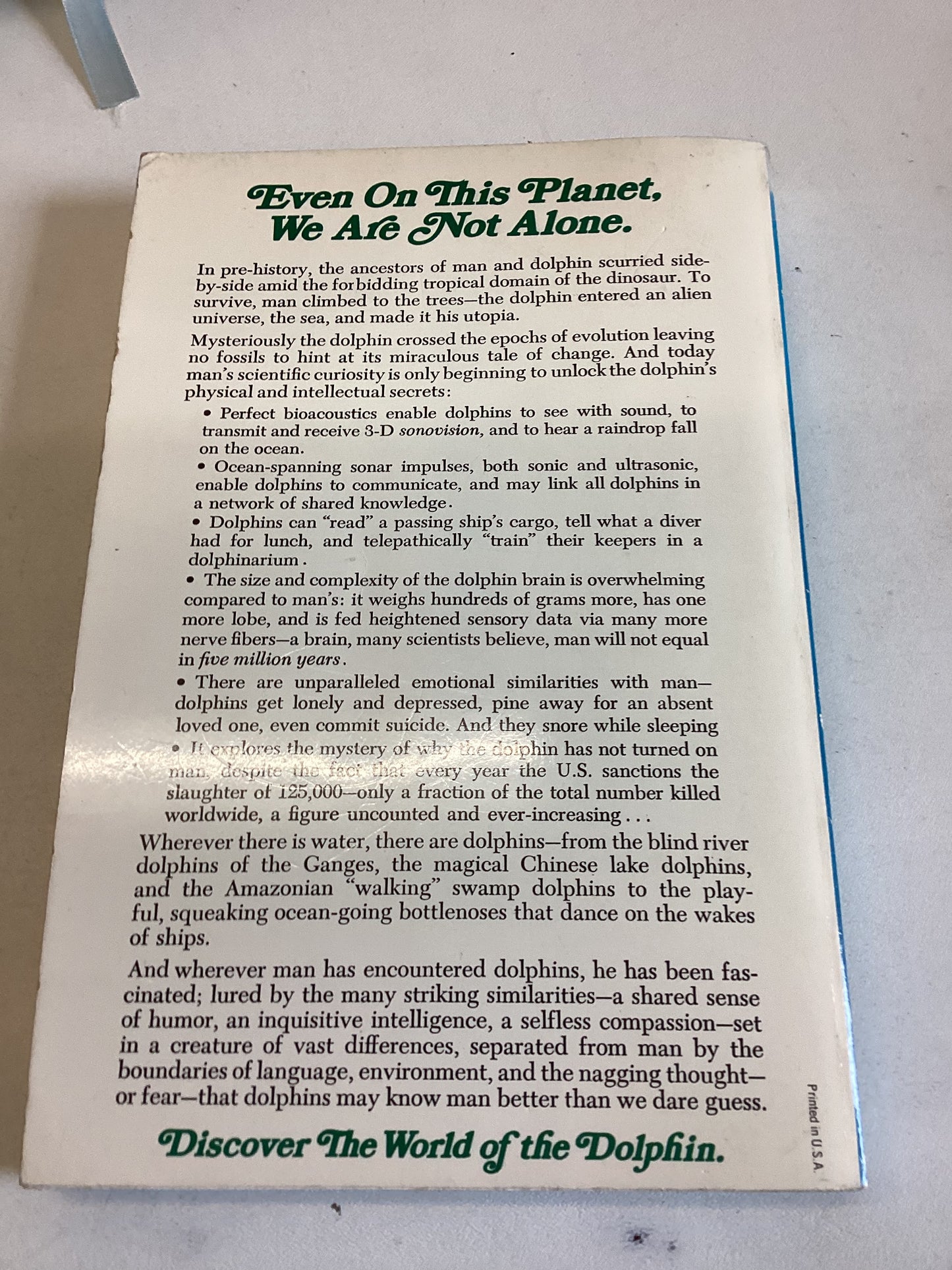 The Lure of The Dolphin With A Forward By John C Lilly Robin Brown
