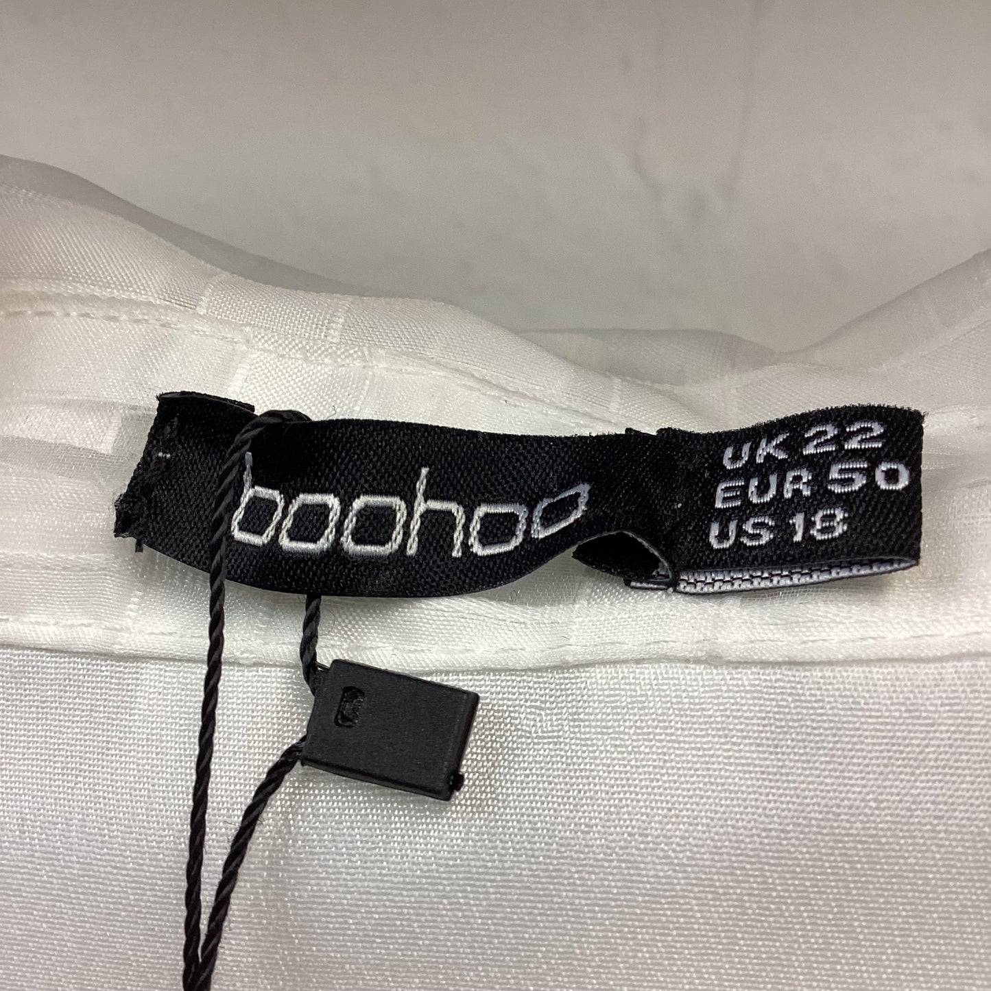 BNWT Boohoo Plus Ivory Organza Shirt Dress Size 22