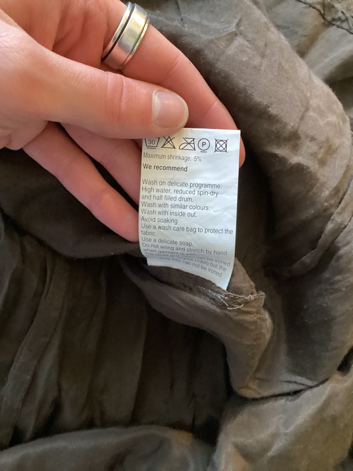 Schiaparelli Noa Noa Brown Frilled Skirt Size M