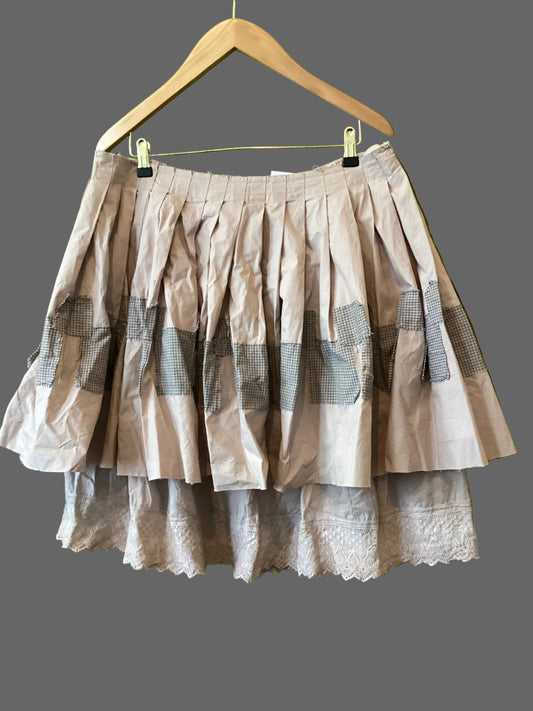 Ewa i Walla Grey Patchwork Skirt Size L
