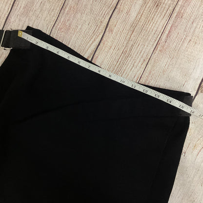 Nicole Farhi Black 100% Wool Mini Skirt With Belt Size 12