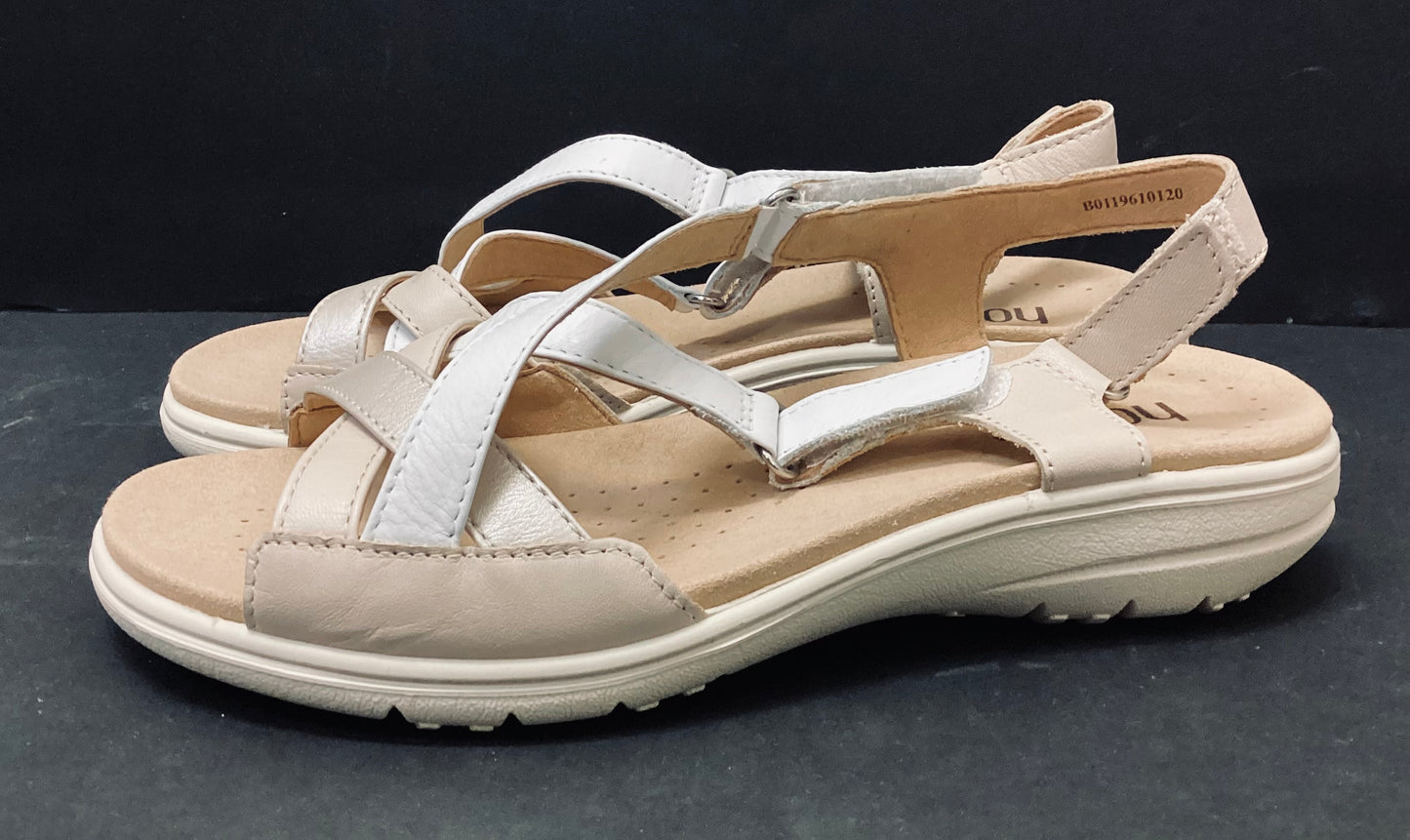 Hotter “Lucy” White and Beige Sandals size 5