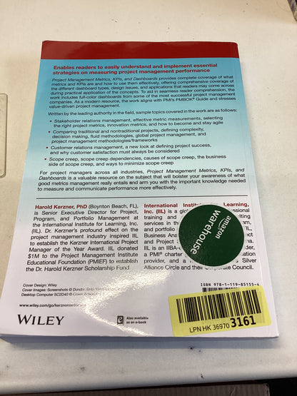 Project Management Metrics KPLs and Dashboards A Guide To Measuring and Monitoring 4th Edition