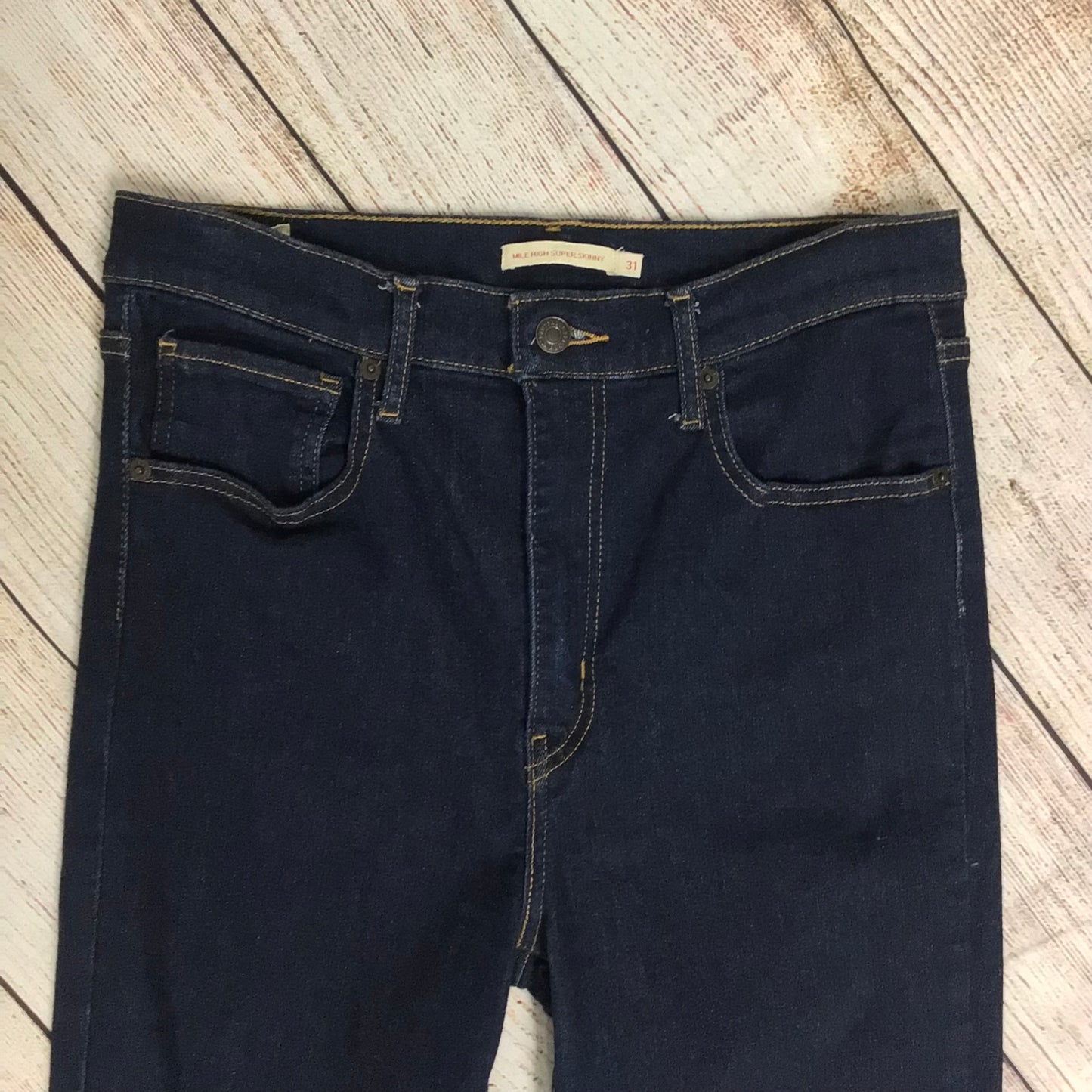 Levi's Blue Mile High Super Skinny Jeans Size W31 L28