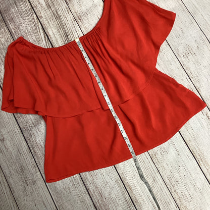 Holding Horses Red One Shoulder Top Size XS