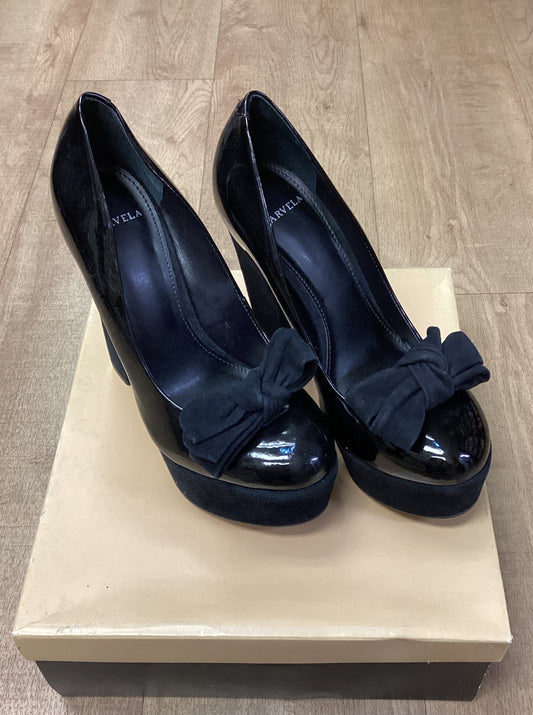 Carvela Black Patent Leather Heels Size 6