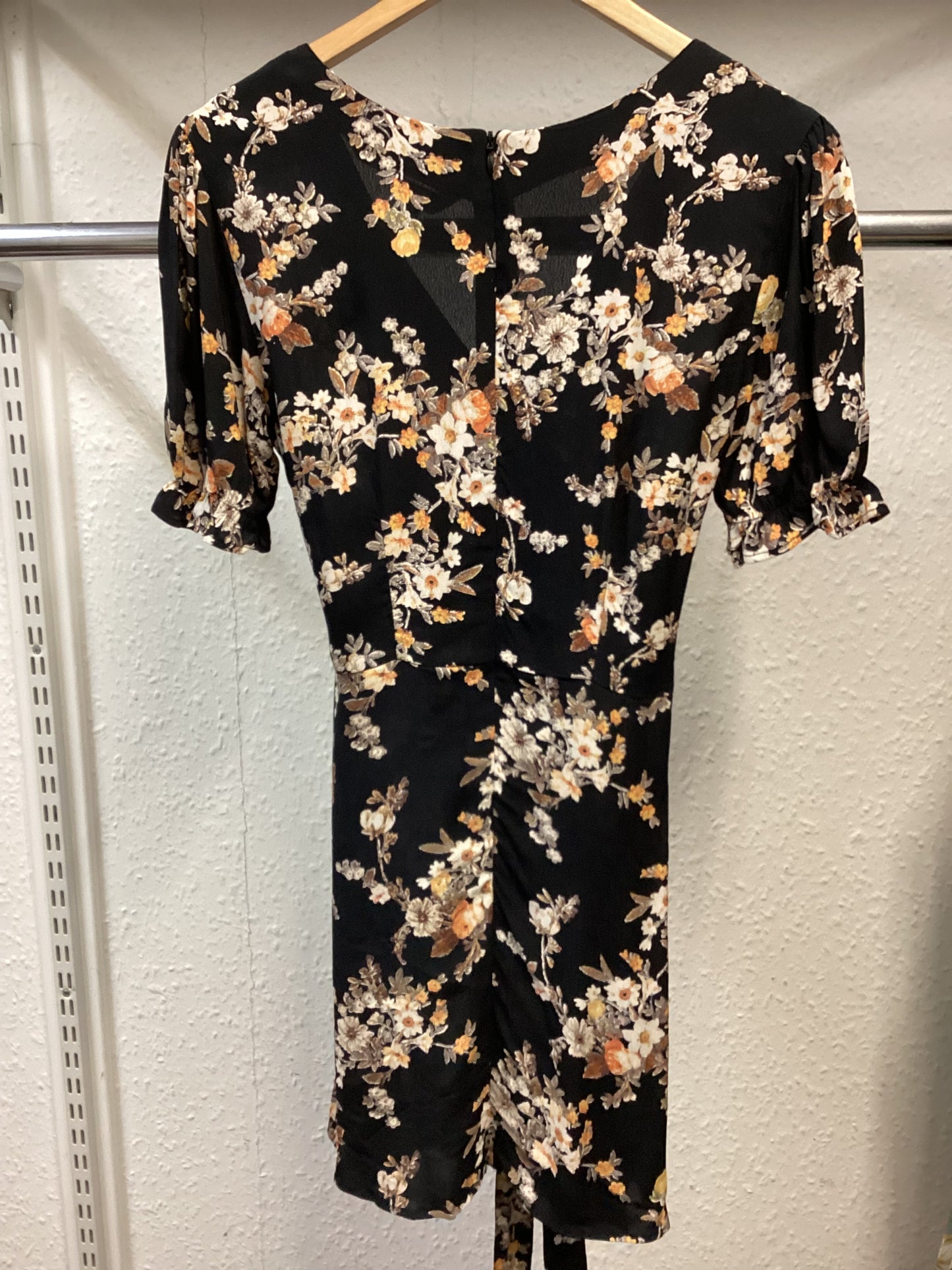 BNWT Miss Selfridge Black Floral Dress Size 8