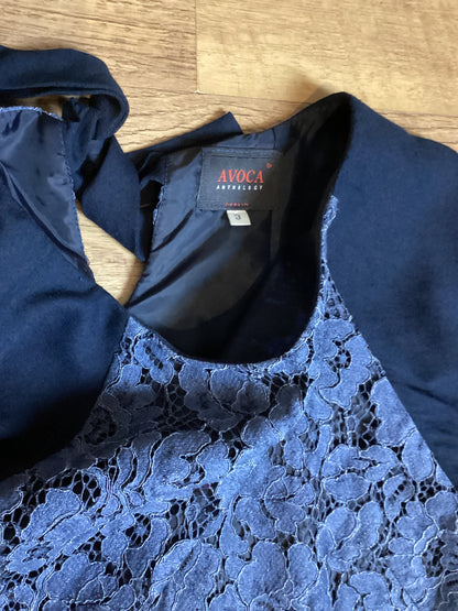 Avoca Anthology Blue Lace Dress Size 3 (12)