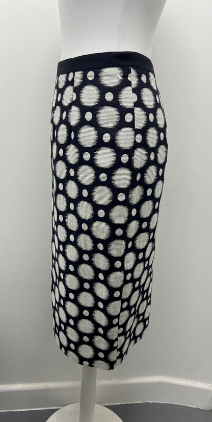 Jacques Vert Black White Midi Skirt Size 8 BNWT