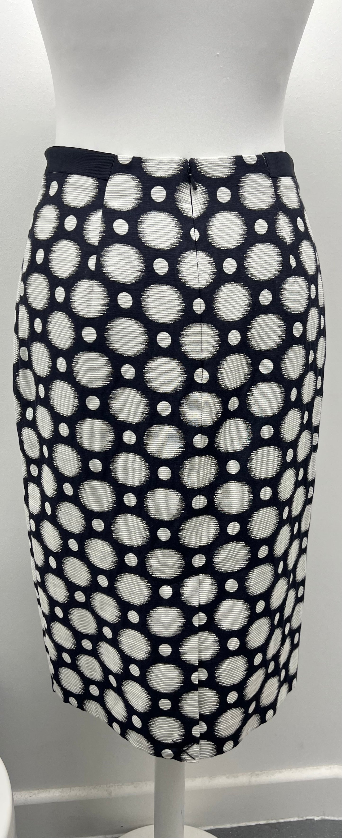 Jacques Vert Black White Midi Skirt Size 8 BNWT