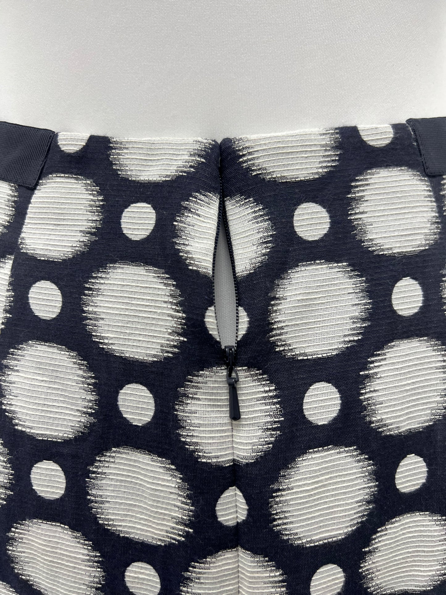 Jacques Vert Black White Midi Skirt Size 8 BNWT