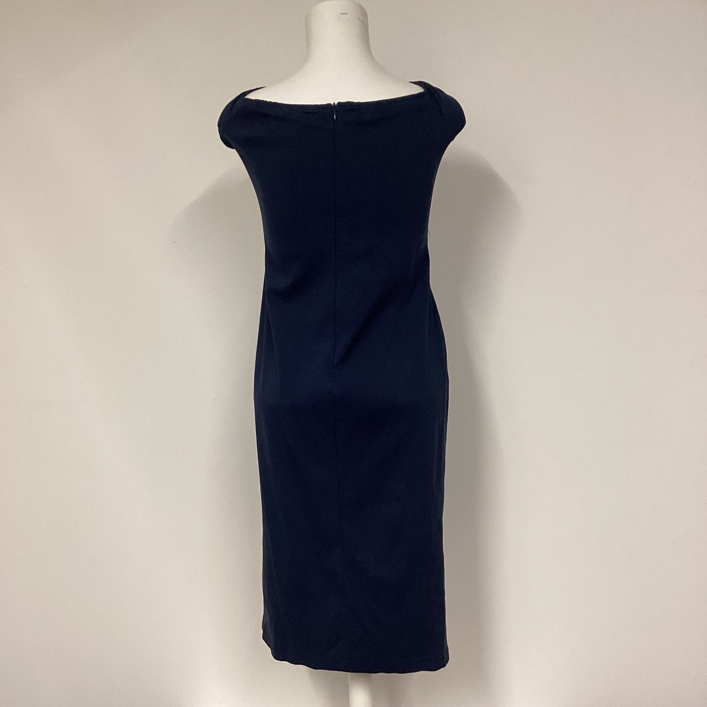 RARE LONDON Blue Bodycon Dress W/ White Details Size 14