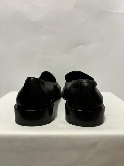 Gucci Black Leather Loafers 7 E