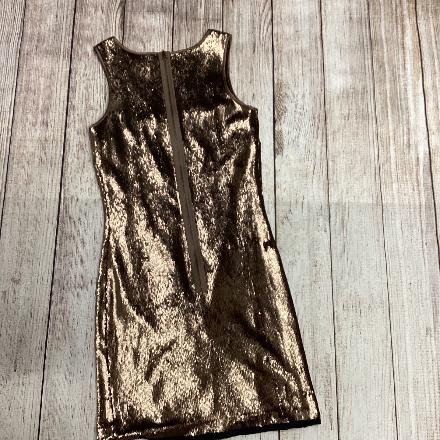 Sand Copenhagen Bronze Gold Sequin Party Dress Size 36 (UK 8)