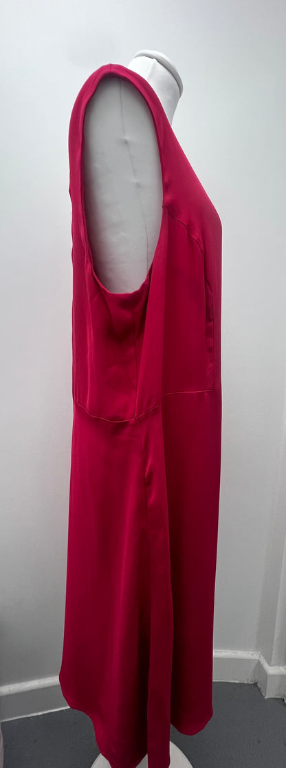 Phase Eight Pink Midi Dress Size 18 BNWT