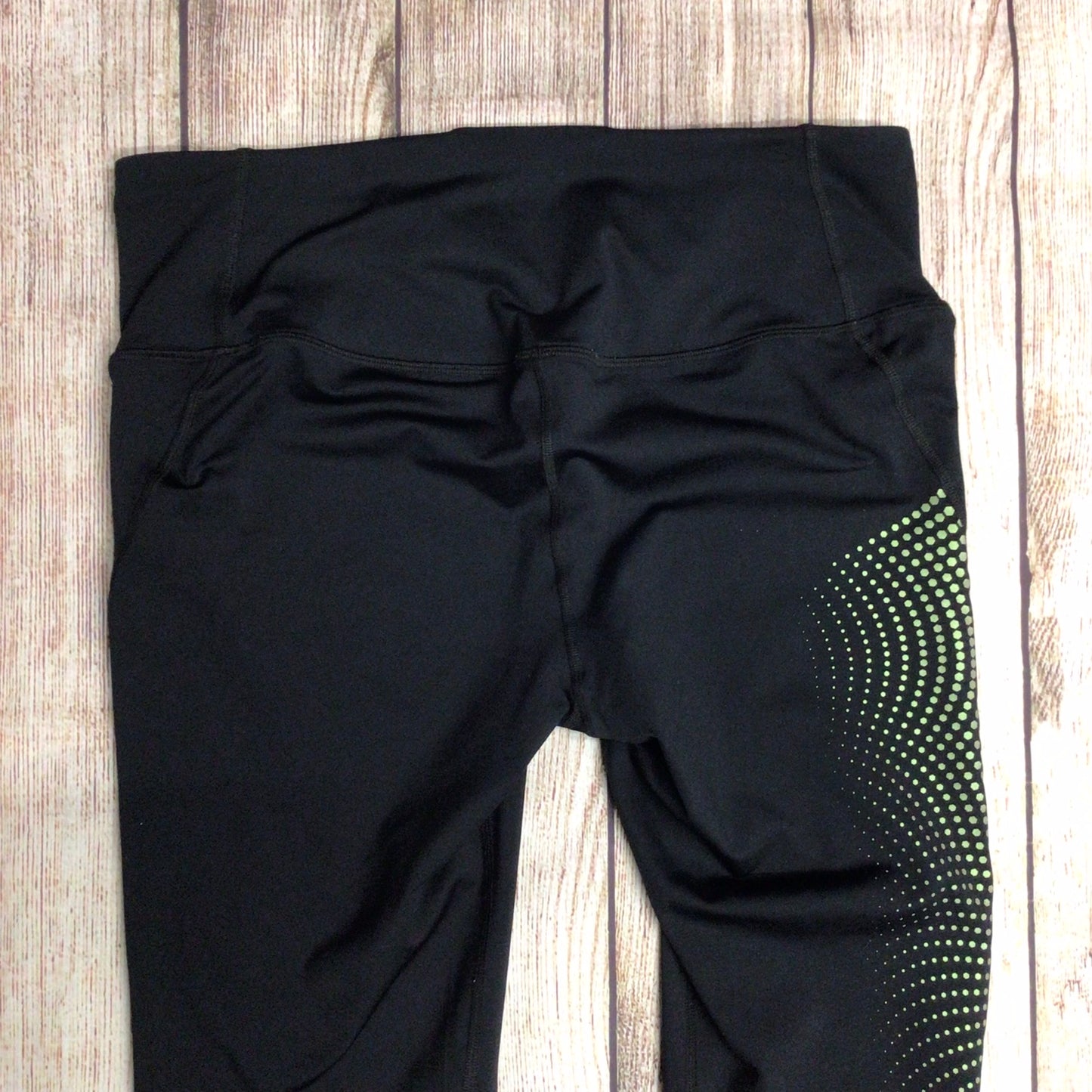 Under Armour Heatgear Black & Green Leggings Size XL