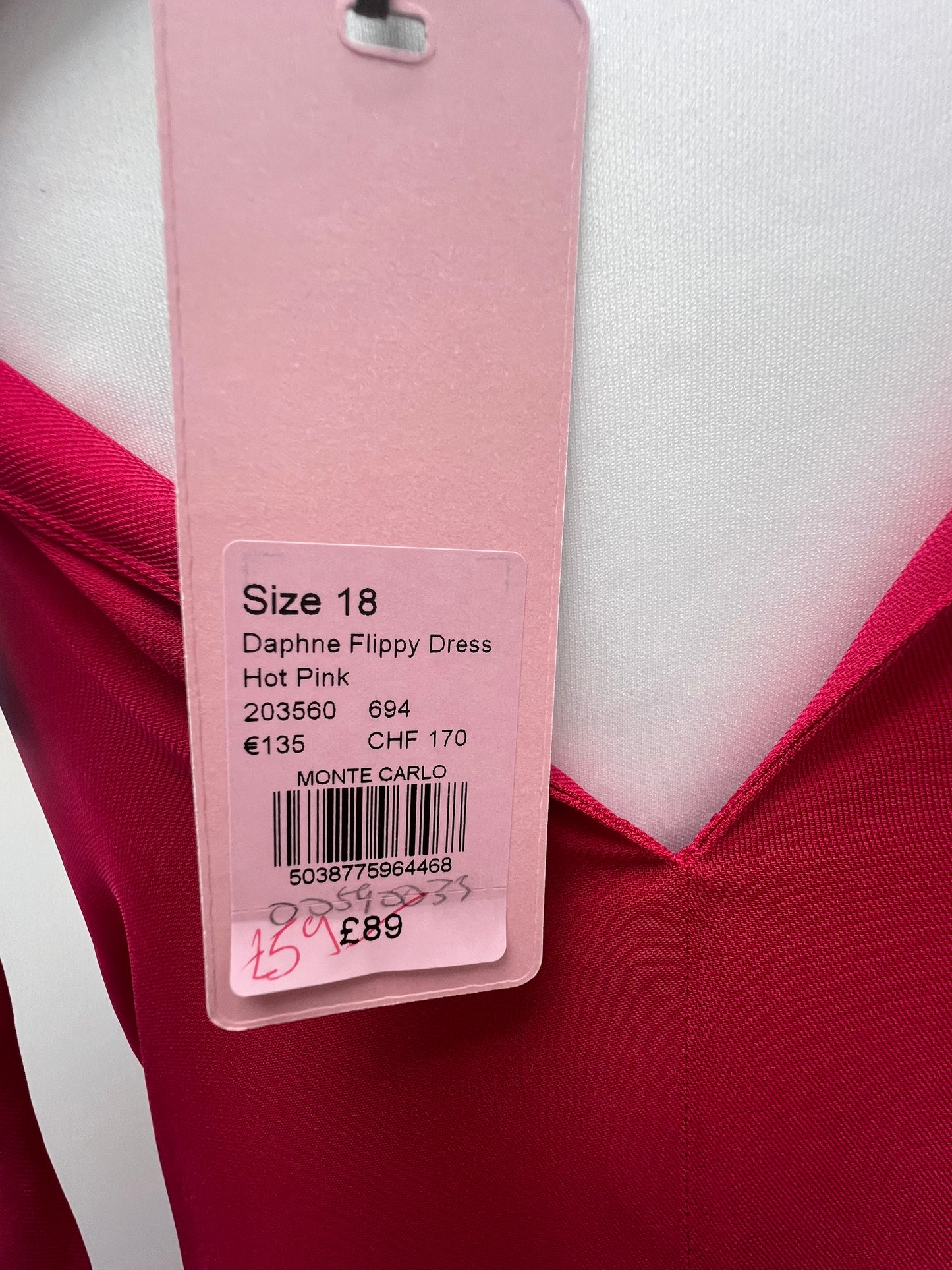 Phase Eight Pink Midi Dress Size 18 BNWT