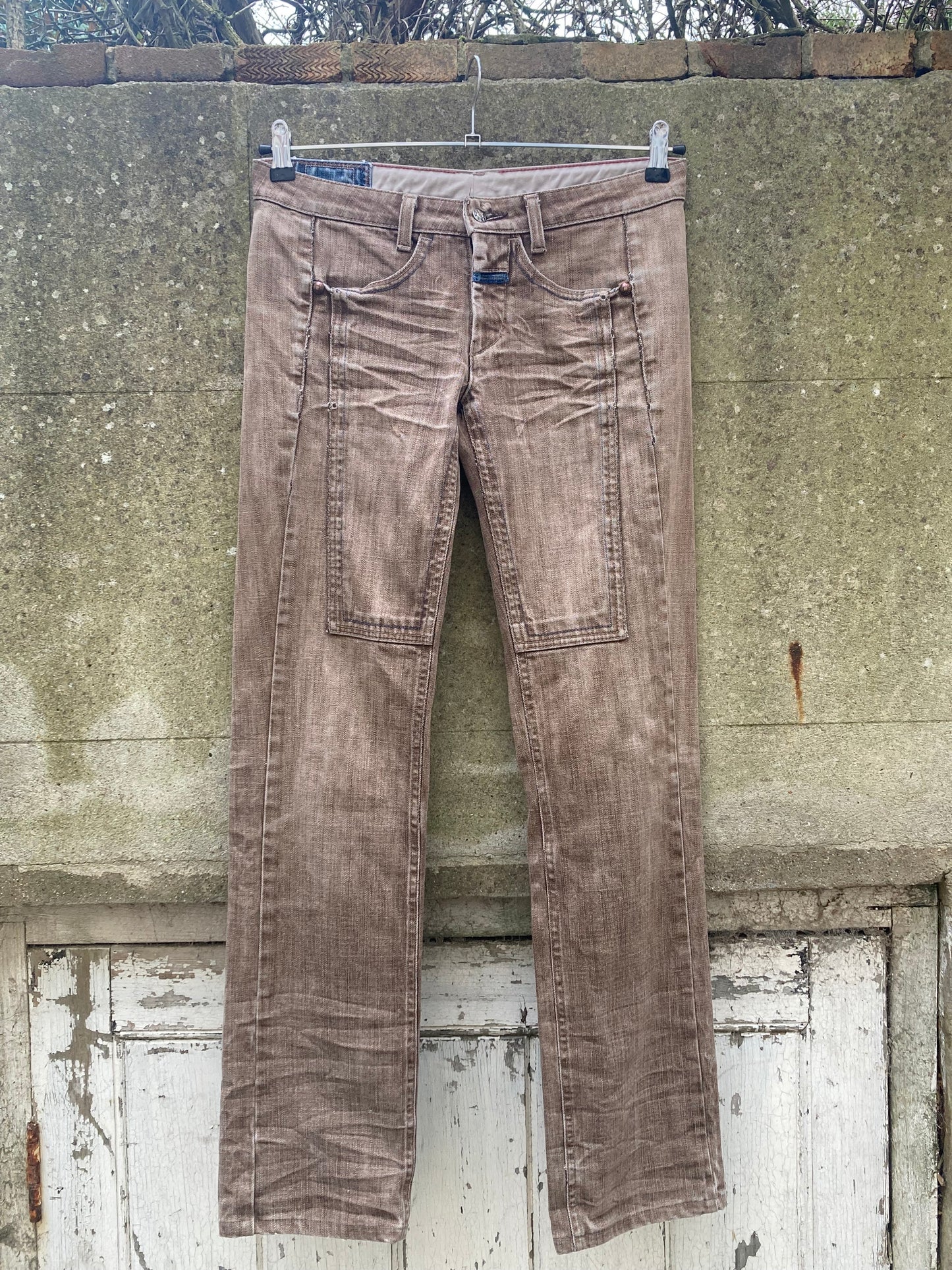 Marithe Francois Girbaud Brown Denim Trousers Size 10/12