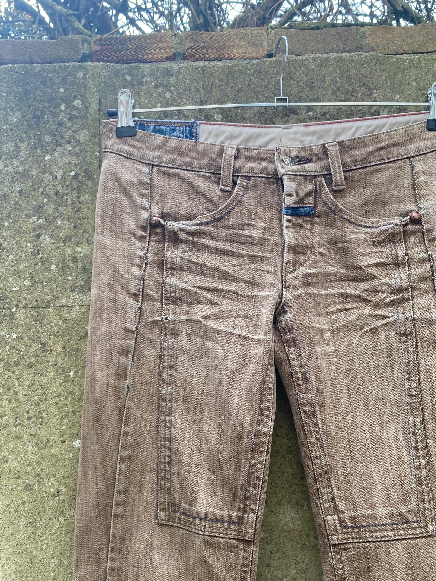 Marithe Francois Girbaud Brown Denim Trousers Size 10/12
