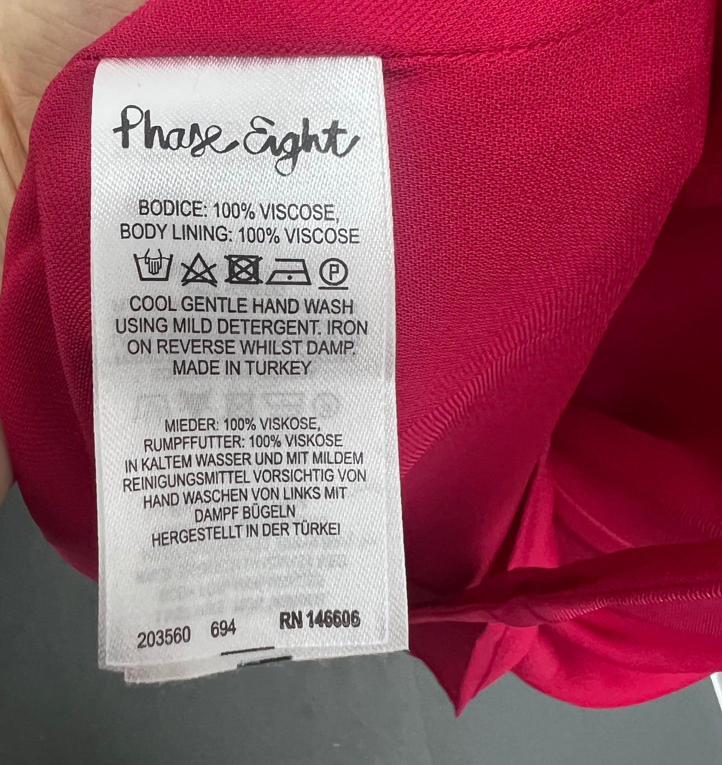 Phase Eight Pink Midi Dress Size 18 BNWT