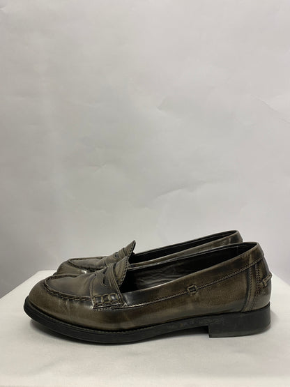 Tod's Grey Leather Gomma Mocassino Loafers With Original Box 5.5