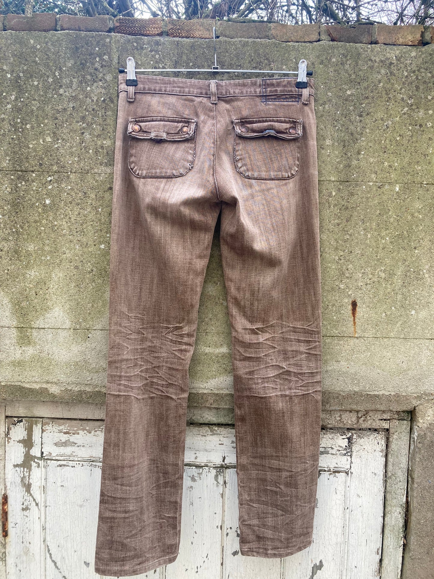 Marithe Francois Girbaud Brown Denim Trousers Size 10/12