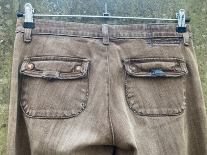 Marithe Francois Girbaud Brown Denim Trousers Size 10/12